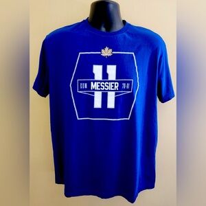 AUTHENTIC Blue MARK MESSIER Molson Canadian SHIRT 1979 Edmonton Oilers size L